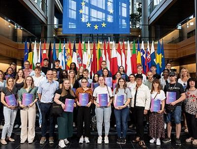 Gruppenbild von der Europass-Verleihung im Europäischen Parlament